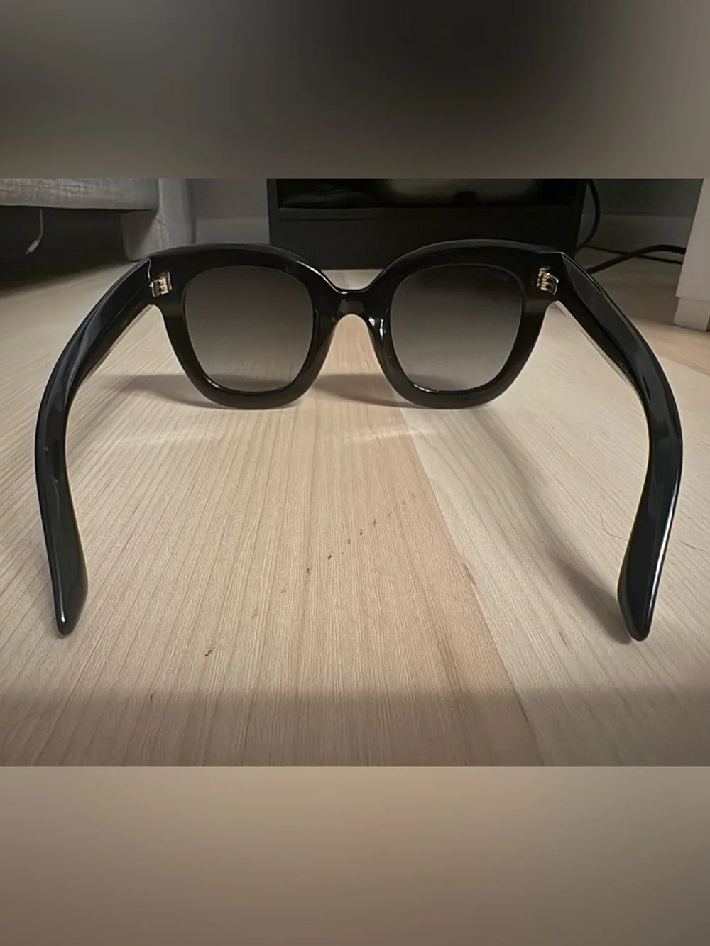 Gucci GG0208S Women’s Black Sunglasses with Gradient Gray Lenses